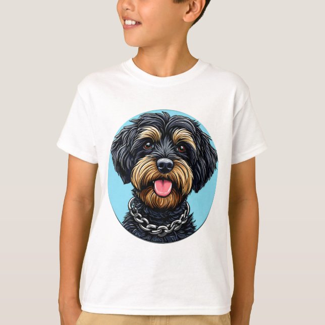 Cute Cartoon Dog T-Shirt (Vorderseite)