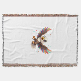 Cute Cartoon Eagle Flying – Friendly Vector Art Decke