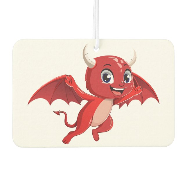 Cute cartoon flying devil autolufterfrischer (Vorderseite)