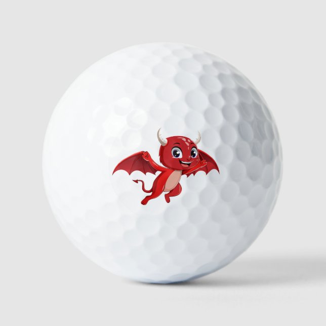 Cute cartoon flying devil golfball (Vorderseite)