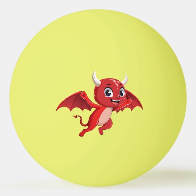 Cute cartoon flying devil tischtennisball (Vorderseite)