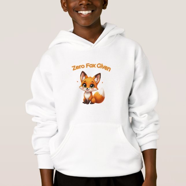 Cute Cartoon Fox – Adorable Kawaii Style Hoodie (Vorderseite)