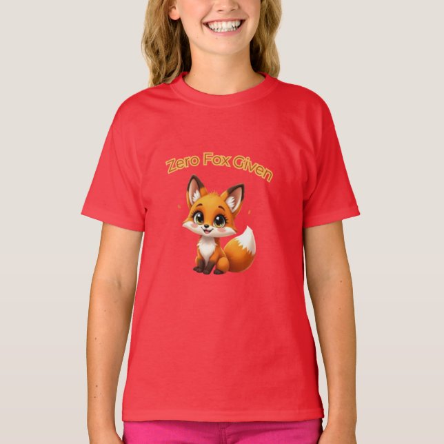 Cute Cartoon Fox – Adorable Kawaii Style T-Shirt (Vorderseite)