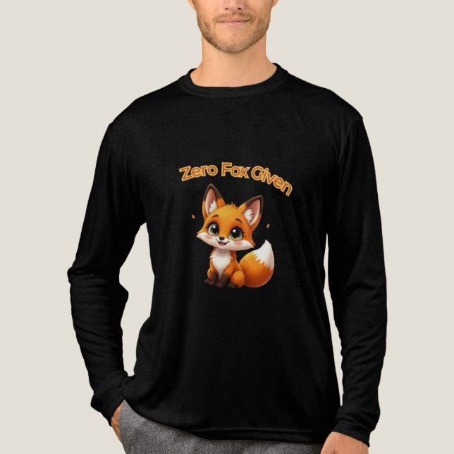 Cute Cartoon Fox – Adorable Kawaii Style Tri-Blend Shirt (Vorderseite)