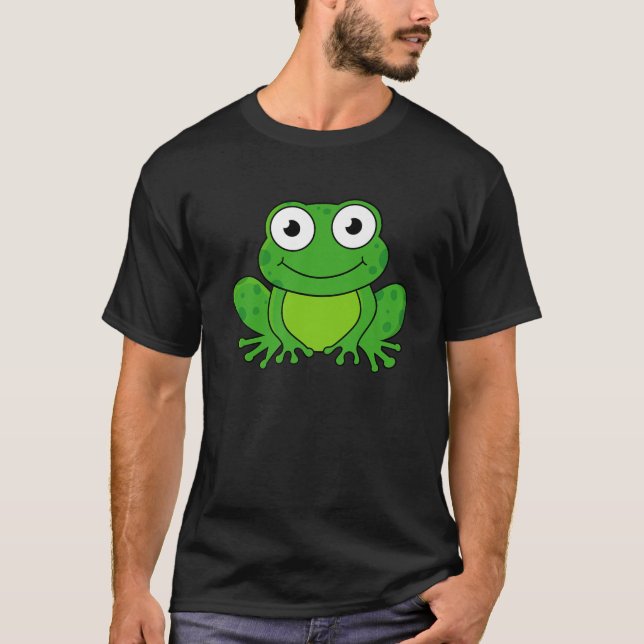 Cute Cartoon Frog Funny Toad Caecilian Croaker Kid T-Shirt (Vorderseite)
