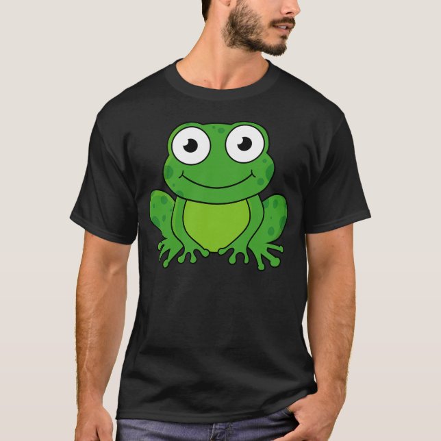 Cute Cartoon Frog Funny Toad Caecilian Croaker Kid T-Shirt (Vorderseite)