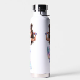 Cute Cartoon Gym Girl Water Bottle Trinkflasche