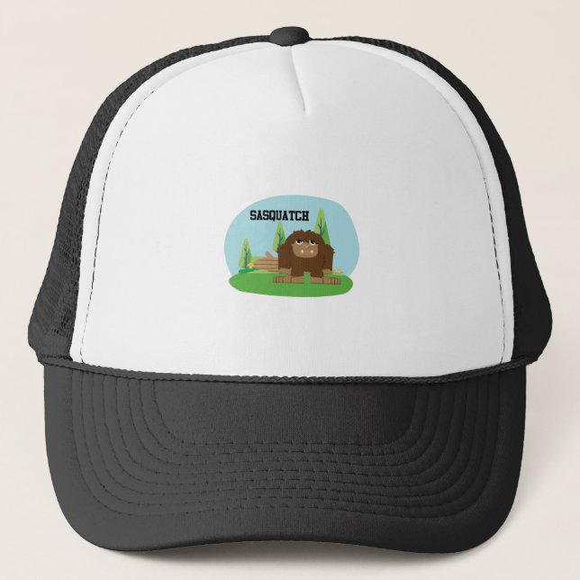 Cute Cartoon sasquatch Truckerkappe (Vorderseite)