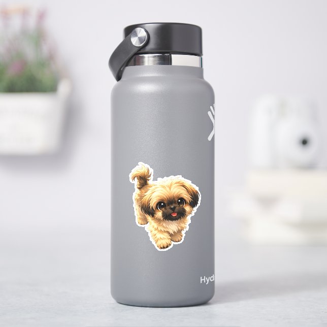 Cute Cartoon Shih Tzu Nala Puppy Dog Aufkleber (HydroFlask)
