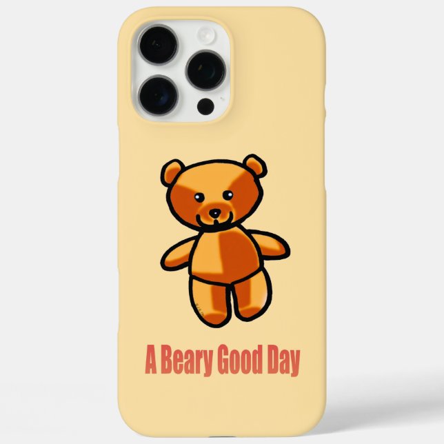 Cute Cartoon Teddy Bear Pun Illustration Case-Mate iPhone Hülle (Rückseite)