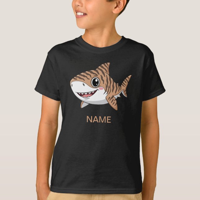 Cute Cartoon Tiger Shark Baby Bodysuit T-Shirt (Vorderseite)
