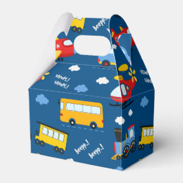 Cute Cartoon Vehicles Pattern  Geschenkschachtel