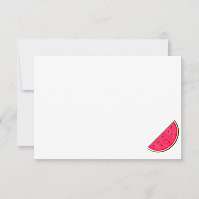 Cute Cartoon Watermelon Custom Blank Mitteilungskarte (Vorderseite)