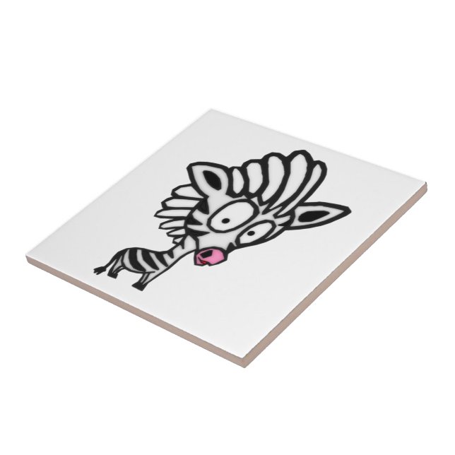 Cute Cartoon Zebra Fliese (Seite)