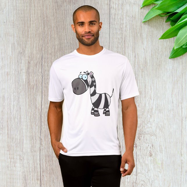 Cute Cartoon Zebra Funny Animal Character T-Shirt (Von Creator hochgeladen)