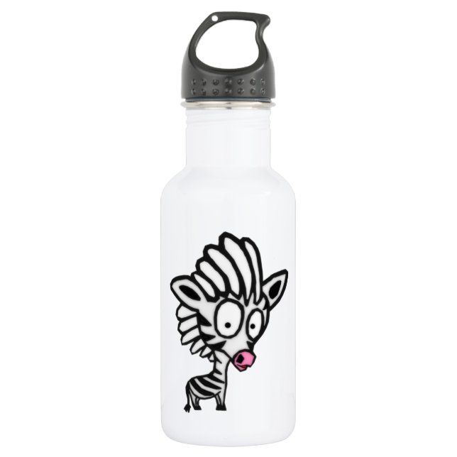 Cute Cartoon Zebra Trinkflasche (Vorderseite)