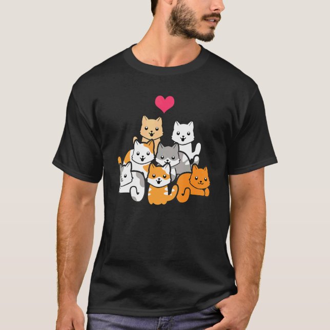 Cute Cat   a bunch of cute cats T-Shirt (Vorderseite)
