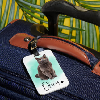 Cute Cat Artwork Luggage Tag – Gift for pet Lovers Gepäckanhänger