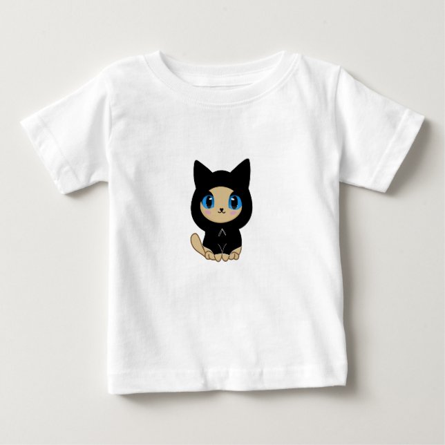 Cute Cat Baby T-shirt (Vorderseite)