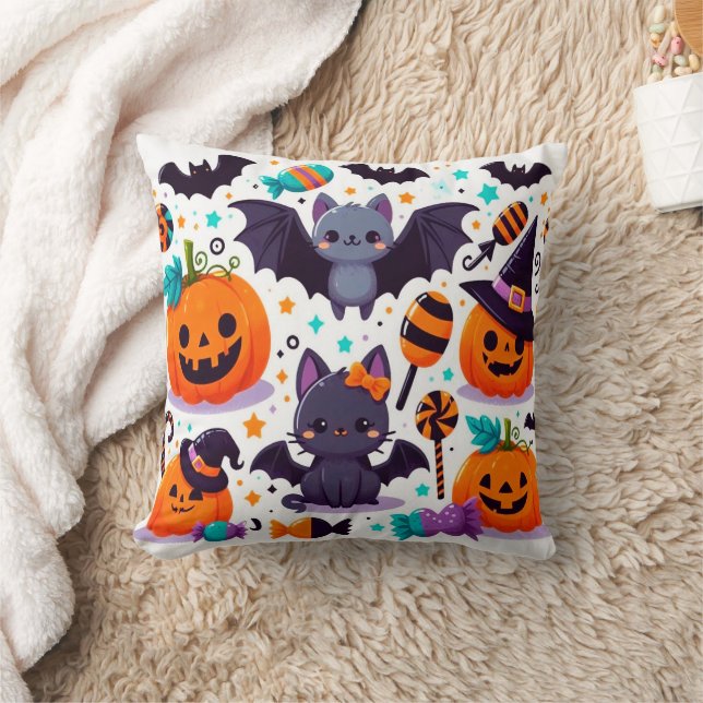 Cute cat bat halloween party kissen (Decke)