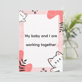Cute Cat Birth Affirmation Art Feiertagskarte
