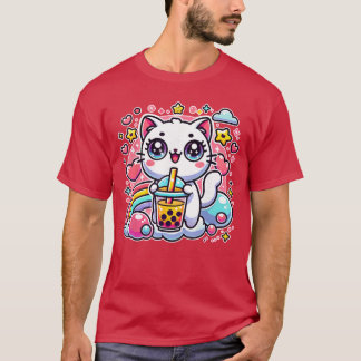 Cute Cat Bobaea Bubbleea Anime Kawaii Neko Gift Id T-Shirt
