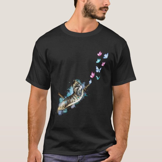 Cute Cat Catching Butterfly Kittens  Kitty Adoptio T-Shirt (Vorderseite)