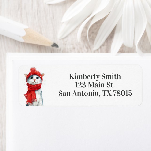 Cute Cat Christmas Address (Insitu)