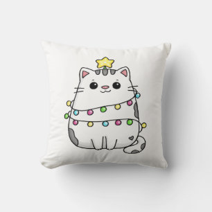 Cute Cat Christmas design Kissen