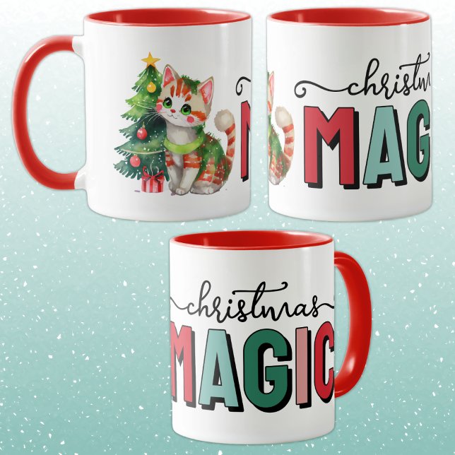 Cute cat christmas magic tasse (Von Creator hochgeladen)