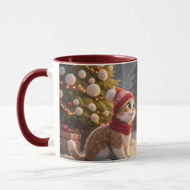 cute  cat christmas mug tasse (Links)