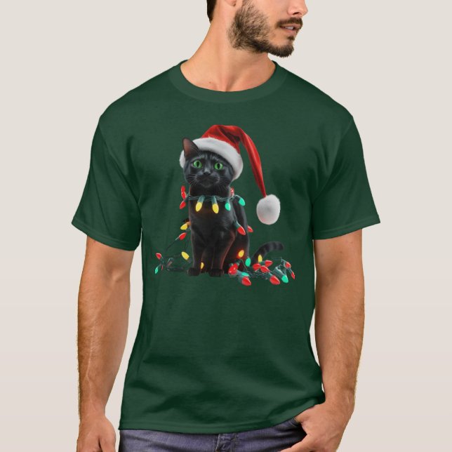 Cute Cat Christmas T-Shirt (Vorderseite)