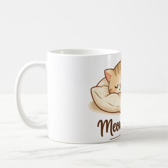 Cute Cat Coffee Mug – Adorable Cat Lover Gift, 11o Kaffeetasse (Links)