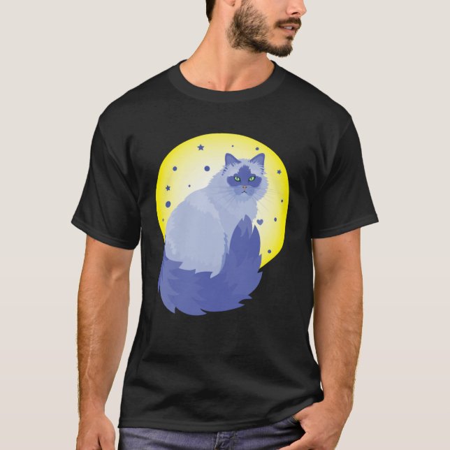 cute cat  colorful of a blue kitten T-Shirt (Vorderseite)