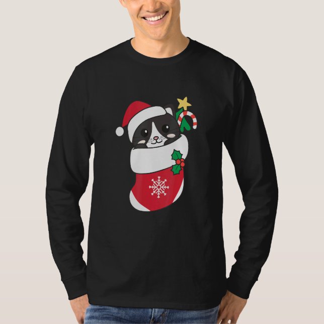 Cute Cat For Christmas Cat 4 T-Shirt (Vorderseite)