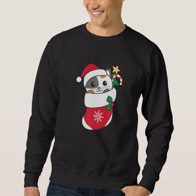 Cute Cat For Christmas Cat 9 Sweatshirt (Vorderseite)