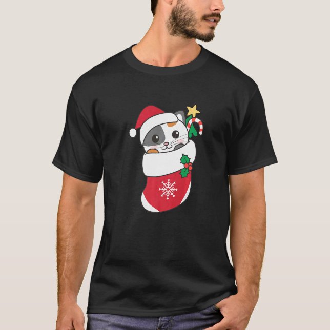 Cute Cat For Christmas Cat 9 T-Shirt (Vorderseite)