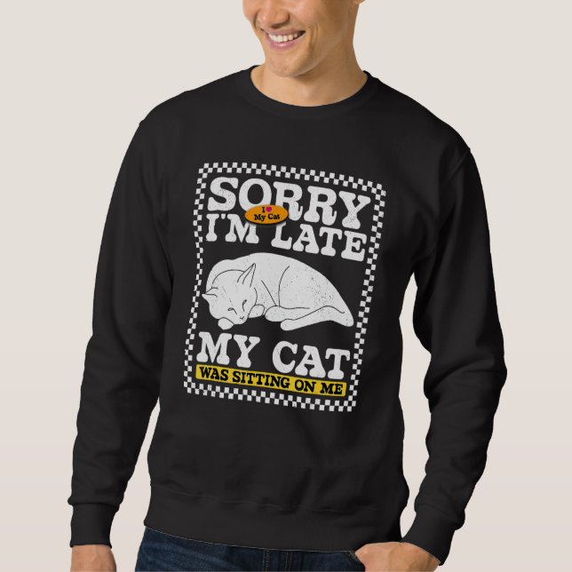 Cute Cat For Men Women Cat Joke Kitten Pet New Fel Sweatshirt (Vorderseite)