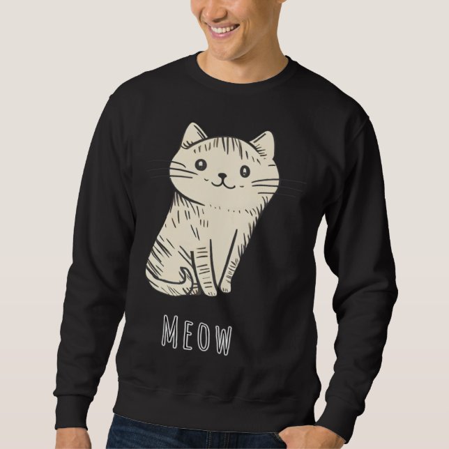 Cute Cat   For Womens and Mens Cat Mom and Cat Dad Sweatshirt (Vorderseite)