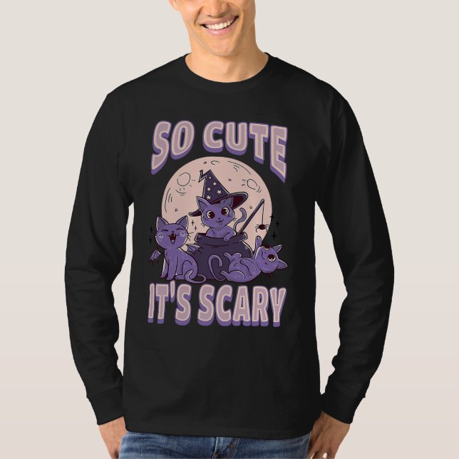 Cute cat Halloween outfit so cute it's scary T-Shirt (Vorderseite)