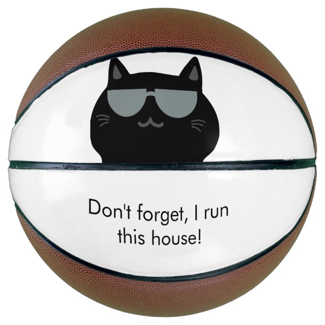 Cute Cat - I run this house now!  Basketball (Vorderseite)