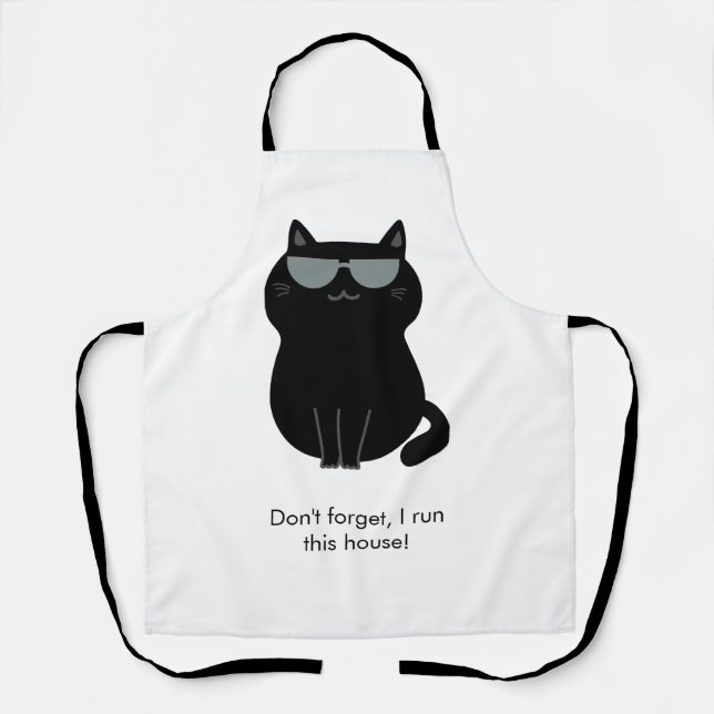 Cute Cat - I run this house now!  Schürze (Vorderseite)
