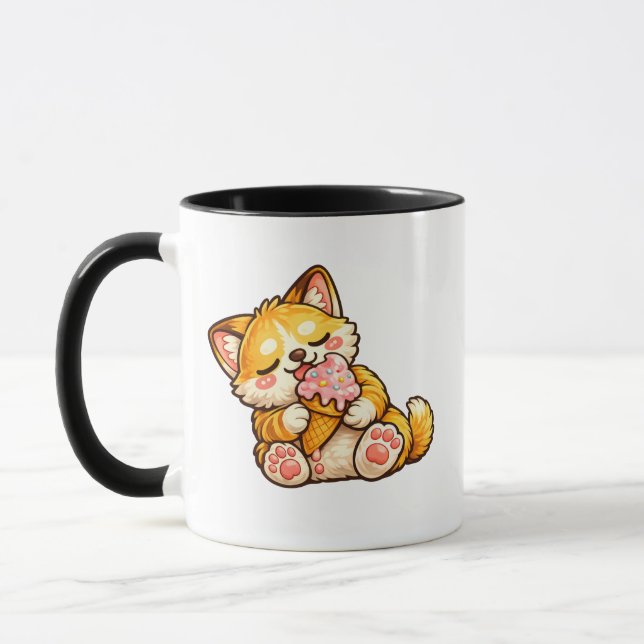 Cute Cat Ice Cream Tasse (Links)