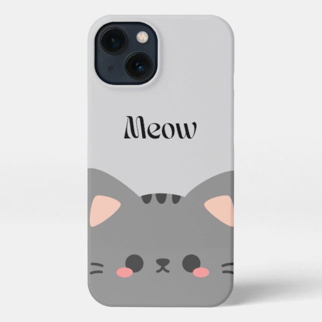 Cute Cat  iPhone Case – Soft & Aesthetic Look Hülle (Rückseite)