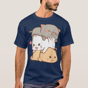 Cute Cat Kawaii Anime Japanese Otaku Gift Girls Bo T-Shirt