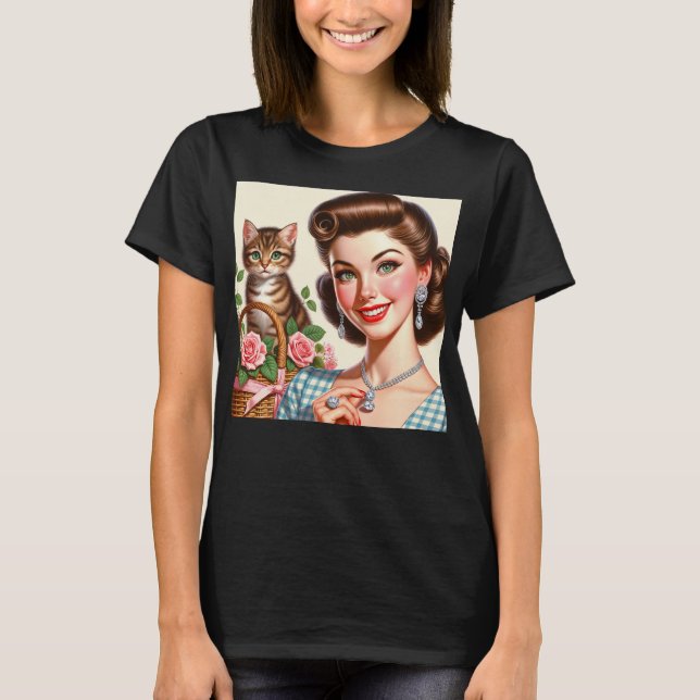 Cute Cat Lady T-Shirt (Vorderseite)