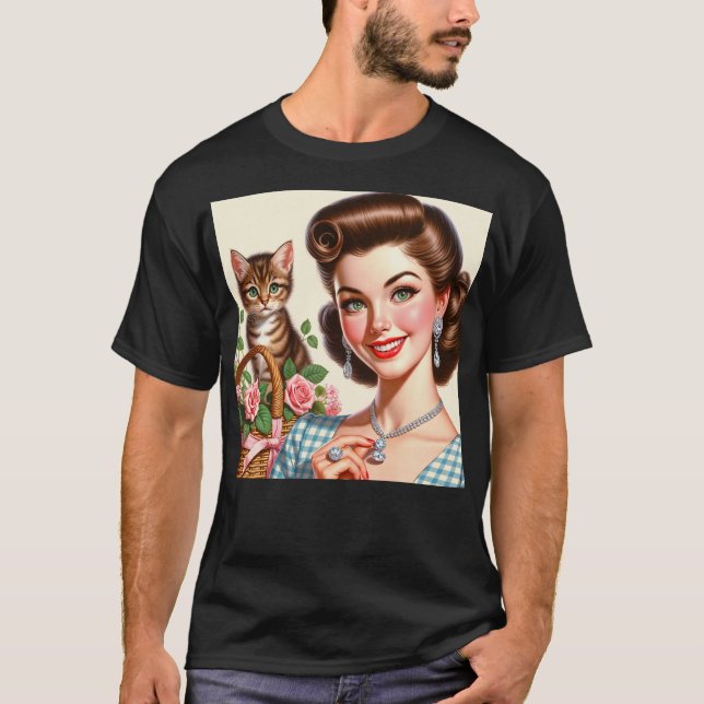 Cute Cat Lady T-Shirt (Vorderseite)