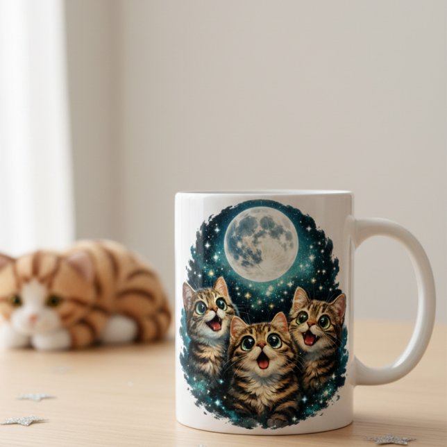  Cute Cat Lover's Celestial Coffee Cup Kaffeetasse (Von Creator hochgeladen)