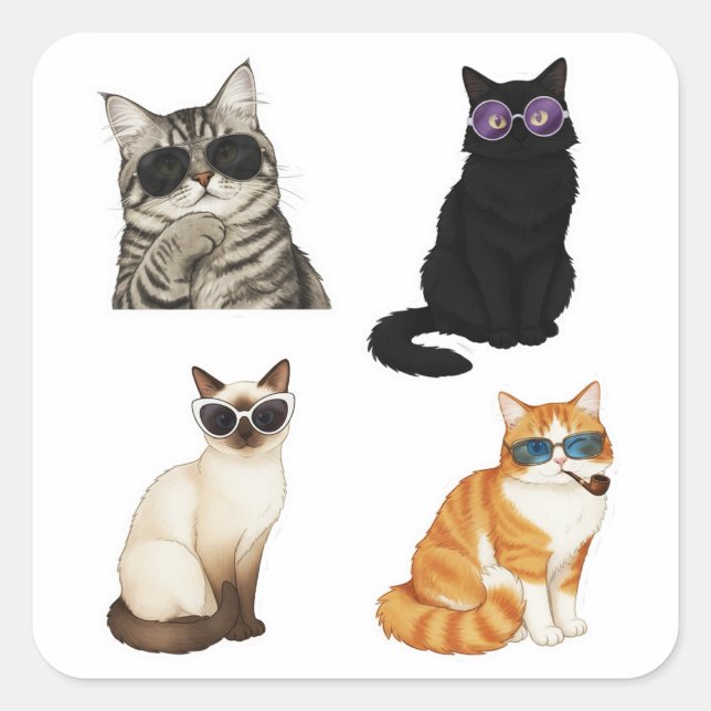 cute cat memes pack Sticker (Vorderseite)