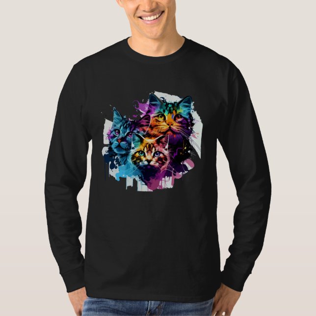 Cute cat moments Beautiful cat patterns for cat    T-Shirt (Vorderseite)